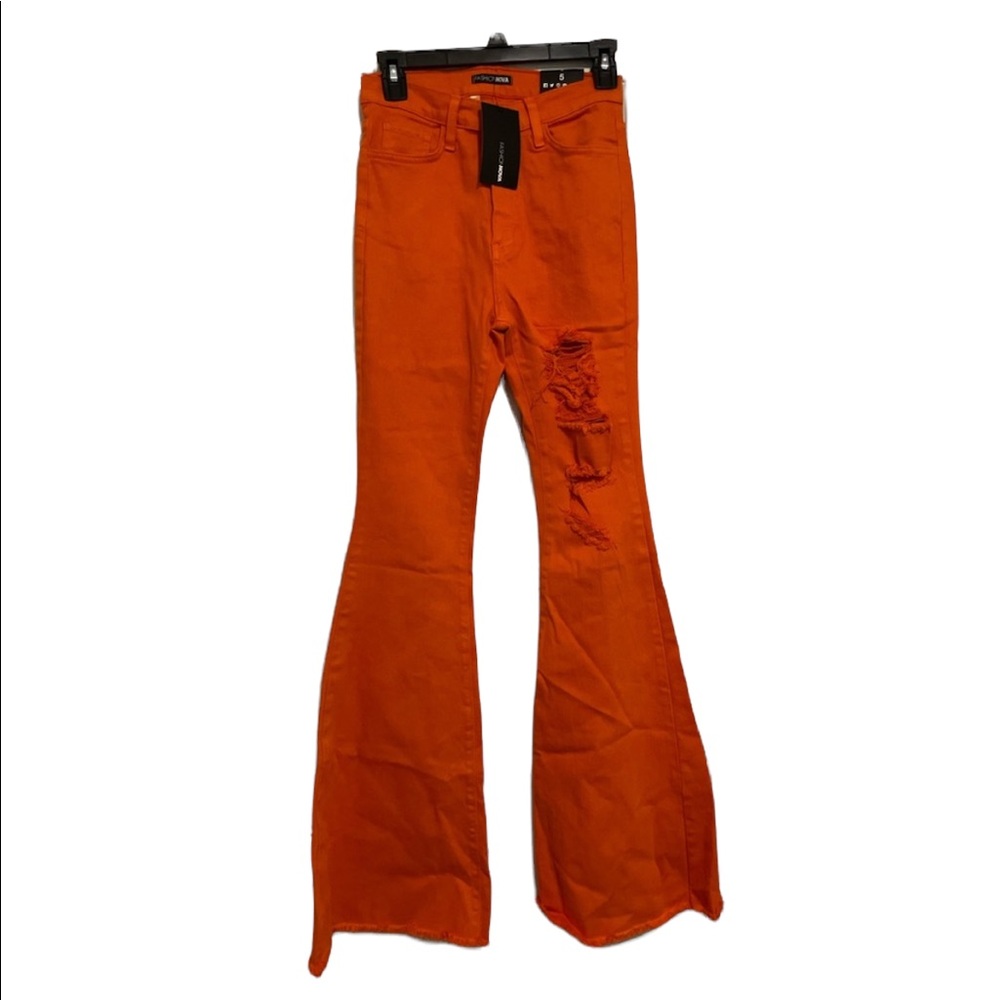 Fashion Nova ripped Flare/wide leg Jeans - Picture 5 of 8